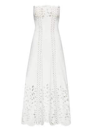 Oscar de la Renta floral guipure-lace maxi dress - White