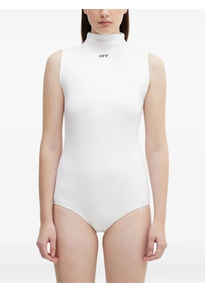 Off-White mock-neck logo-detail bodysuit