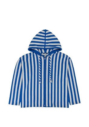 JW Anderson striped Anchor hoodie - Blue