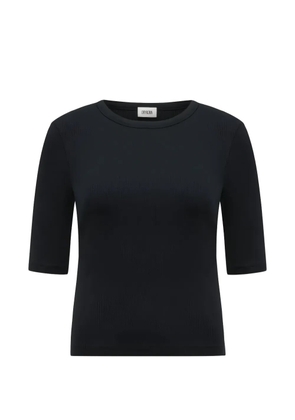 Drykorn Selay ribbed-knit short-sleeve slim-fit cotton T-shirt - Black