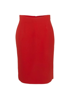 Alexander McQueen Pre-Owned crepe pencil skirt - Red