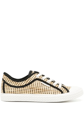 ZIMMERMANN Twist check-print sneakers - Brown