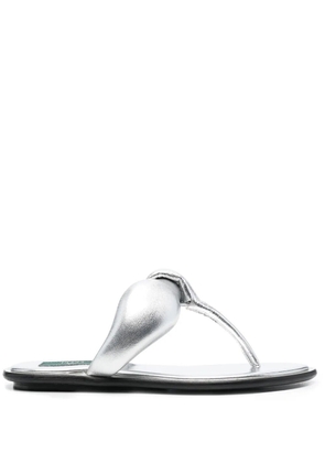 PUCCI metallic-effect thong sandals - Silver