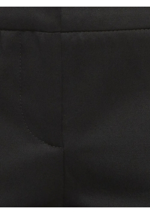 Burberry Pre-Owned gabardine satin-trim straight-leg trousers - Black