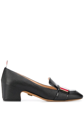 Thom Browne tricolour enamel strap loafers - Black