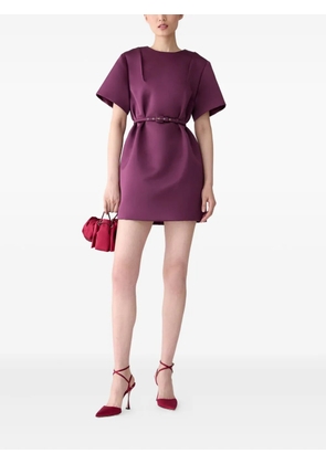 Carolina Herrera belted mini day dress - Purple