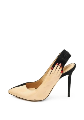Charlotte Olympia hand-design slingback pumps - Neutrals