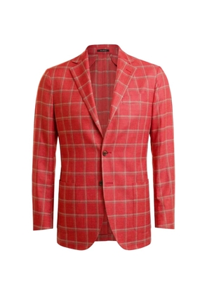 SARTORIO NAPOLI windowpane-check blazer - Red
