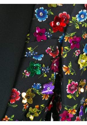 Moschino floral embroidered blazer - Black