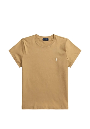 Polo Ralph Lauren embroidered-logo T-shirt - Neutrals