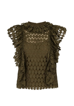Ulla Johnson Daevy ruffled lace blouse - Green