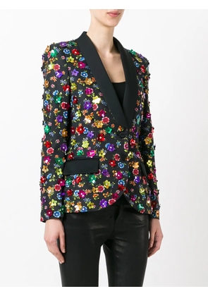 Moschino floral embroidered blazer - Black