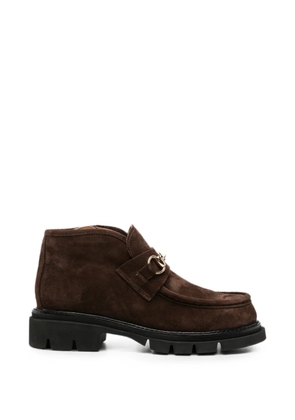 SERGIO MORETTI FIRENZE horsebit-detail suede ankle boots - Brown