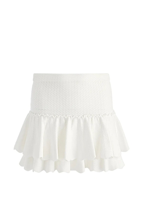 alice + olivia Siya pointed-hem mini skirt - Neutrals