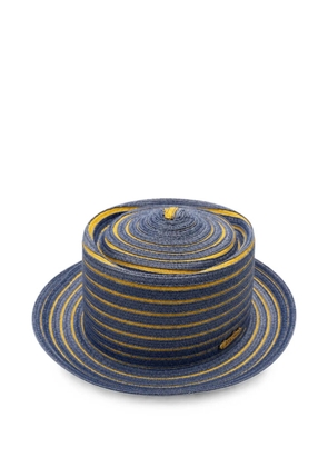 Borsalino striped straw hat - Blue