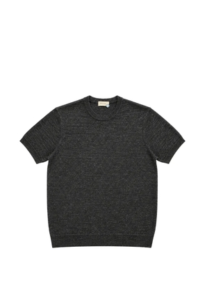 Heritage fine-knit short-sleeve T-shirt - Grey