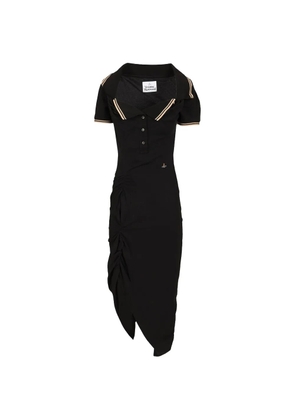 Vivienne Westwood Long Monday Pulling polo-collar midi dress - Black
