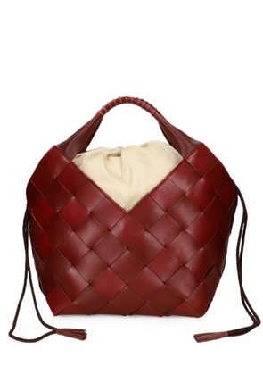 DRAGON DIFFUSION Botteghe woven leather bucket bag - Red
