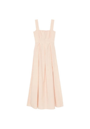 MOMONÌ pleated square-neck maxi dress - Neutrals