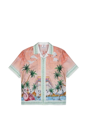 Casablanca Ethereal Cuban-collar short-sleeved shirt - Pink