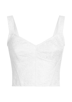 Dolce & Gabbana brocade bustier top - White
