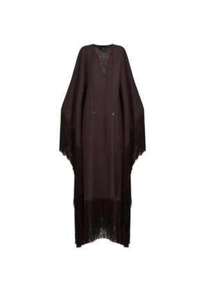 Taller Marmo Empty Quarter fringed kaftan dress - Brown