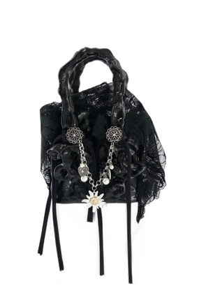 Ottolinger Raven lace-detail tote bag - Black
