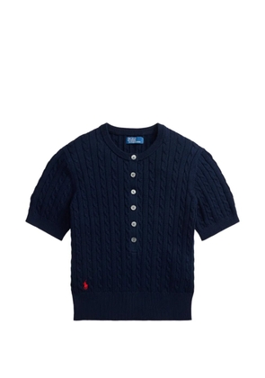 Polo Ralph Lauren cable-knit short-sleeve top - Blue