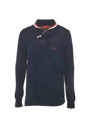 Carolina Herrera Vintage toggle-fastening knit sweater - Blue
