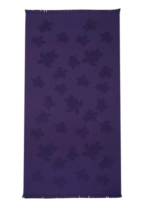 Vilebrequin Santah turtle-jacquard beach towel - Purple