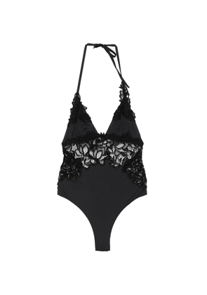 Ermanno Scervino lace-trim swimsuit - Black