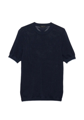 Prada silk and cotton crew-neck sweater - Blue