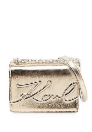 Karl Lagerfeld Vintage K/Signature leather shoulder bag - Gold