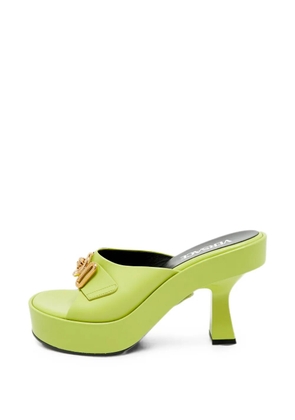Versace Pre-Owned Biggie leatehr platform sandals - Green