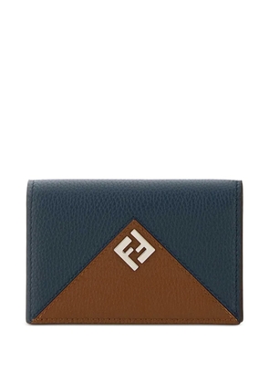 FENDI Lui FF logo leather card holder - Blue