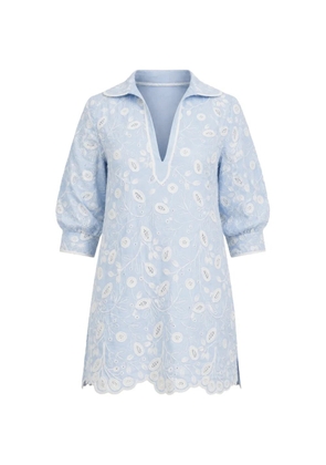 Simkhai Freya embroidered mini dress - Blue