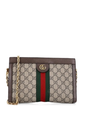 Gucci Pre-Owned Ophidia Chain Shoulder Bag GG Coated Canvas Small crossbody bag - Brown