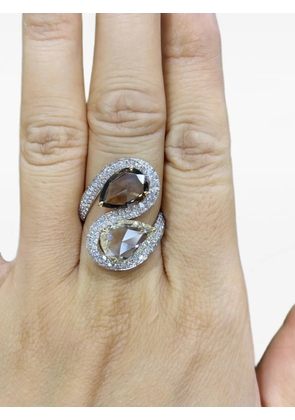 HYT Jewelry geometric diamond ring - Silver