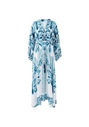 Melissa Odabash Amity baroque-print maxi dress - White