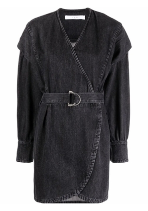 IRO Gerlin belted denim dress - Black