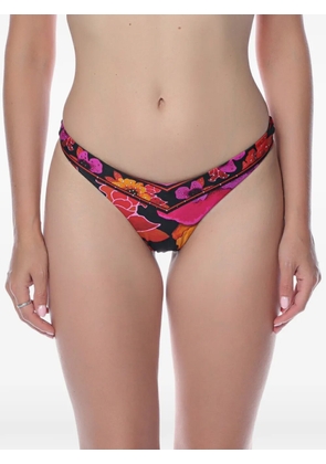 Camilla floral-print bikini bottoms - Black