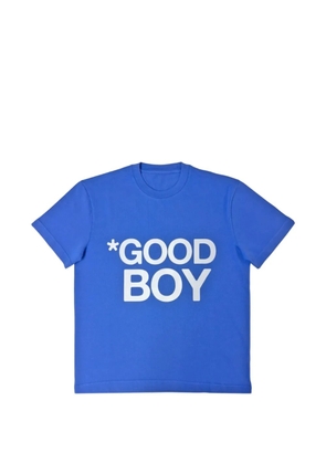 Geordie Campbell slogan-print T-shirt - Blue
