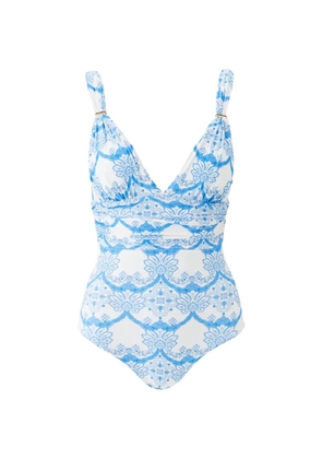 Melissa Odabash Panarea floral-print swimsuit - White