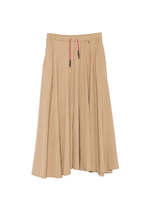 CARLA G. drawstring-waist flared skirt - Brown