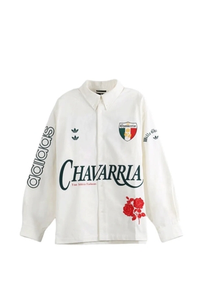 adidas x Willy Chavarria logo-print button-down shirt - White
