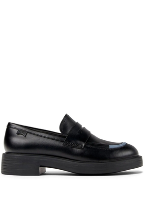 Camper Dean mismatched leather loafers - Black