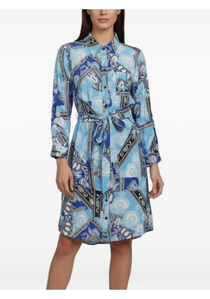 DVF Diane von Furstenberg printed long-sleeve dress - Blue