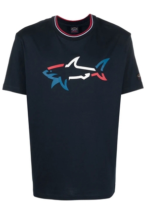 Paul & Shark logo-print detail T-shirt - Blue