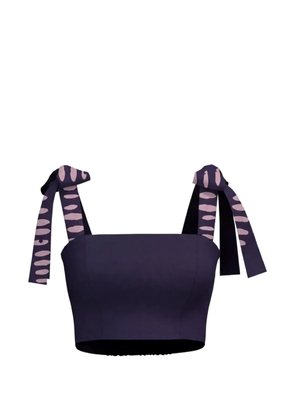 DIARRABLU tie-strap abstract-print top - Blue