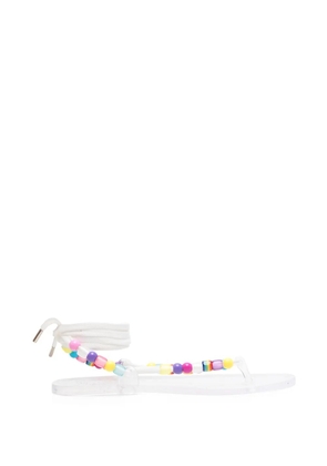 Ancient Greek Sandals Esther bead-embellished sandals - White
